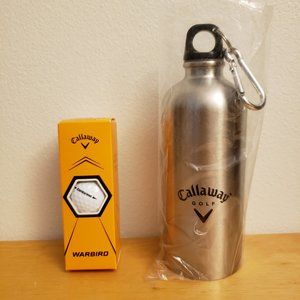 Callaway Warbird Golf Balls (3pk) + Puetz Golf x Callaway PGC Water Bottle